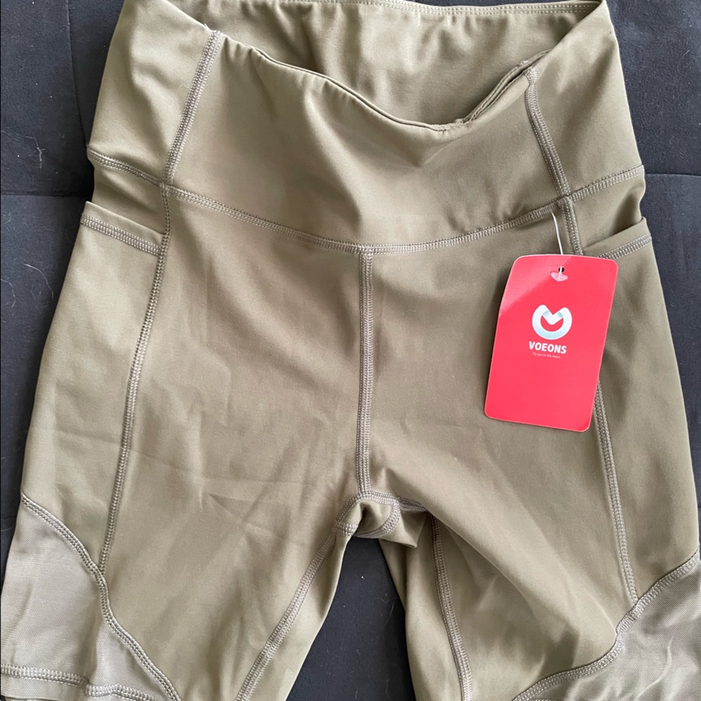 Olive Green Voeons Biker Shorts size Small